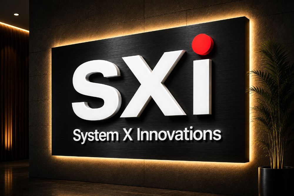 SXI branded sign